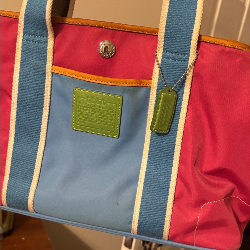 Vintage Coach colorful purse/ lunch box IR5656 - Picture 2 of 6